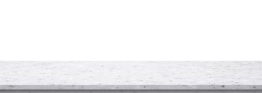 beyaz mermer taş tablo ürün gösterimi için beyaz arkaplan üzerinde izole