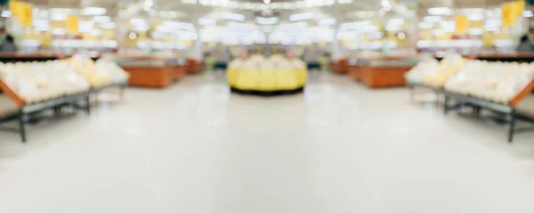 Supermarket Sklep Spożywczy Wnętrze Abstrakcyjne Niewyraźne Tło — Zdjęcie stockowe