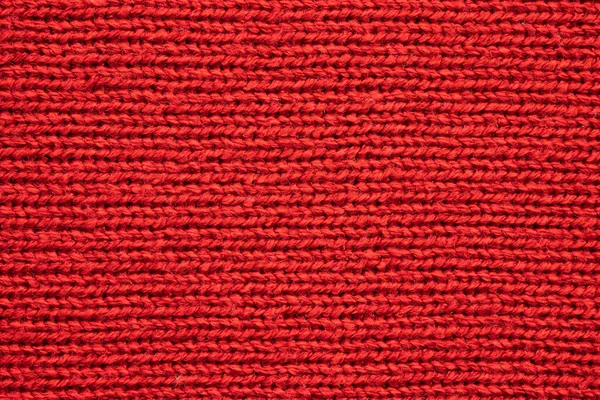 Rote Strickstoff Wolle Textur Oberfläche Hintergrund — Stockfoto