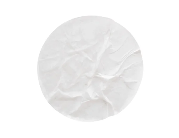 Label Stiker Kertas Bulat Putih Kosong Yang Diisolasi Pada Latar — Stok Foto