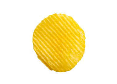 Patates cipsi beyaz arkaplanda izole edildi