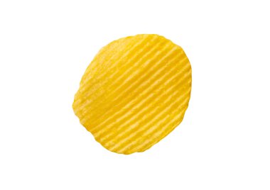 Patates cipsi beyaz arkaplanda izole edildi