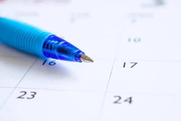 Blue Pen Calendar Page Background Business Planning Appointment Constitution — 스톡 사진