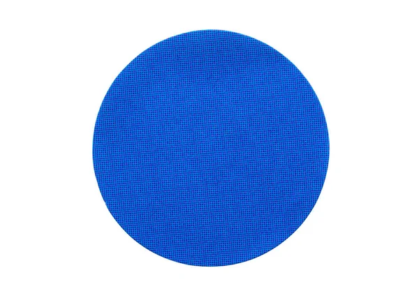 Чистая Синяя Круглая Бумажная Этикетка Белом Фоне — стоковое фото