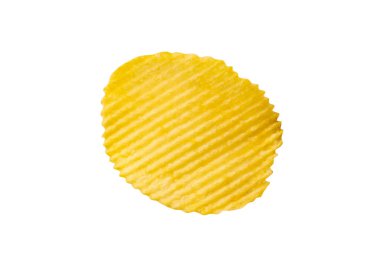 Patates cipsi beyaz arkaplanda izole edildi