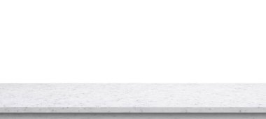 beyaz mermer taş tablo ürün gösterimi için beyaz arkaplan üzerinde izole