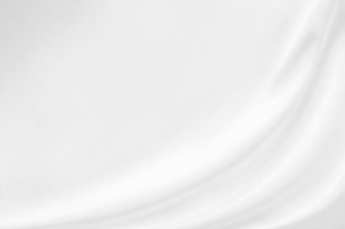 Yumuşak dalga dokusu arka planına sahip soyut beyaz kumaş