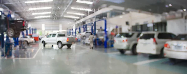 Centro Assistenza Auto Officina Riparazione Auto Sfocato Sfondo Panoramico — Foto Stock