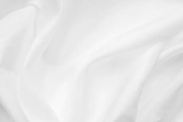 Absztrakt Fehér Szövet Lágy Hullám Textúra Háttér — Stock Fotó