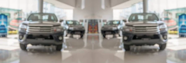 Neuwagen Showroom Interieur Verschwimmt Abstrakter Hintergrund — Stockfoto