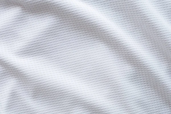 Weiße Sportbekleidung Stoff Fußballhemd Jersey Textur Abstrakter Hintergrund — Stockfoto
