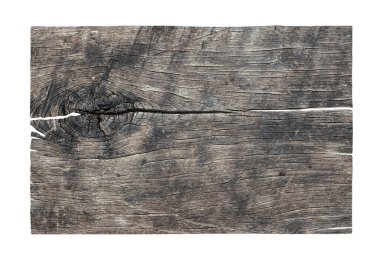 Kırpma yolu ile beyaz arkaplanda izole edilmiş eski tahta tabela