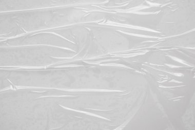 Beyaz plastik film sarma dokusu arkaplanı