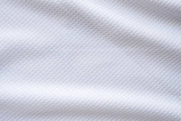 Blanco Deportes Ropa Tela Fútbol Camisa Jersey Textura Abstracto Fondo — Foto de Stock