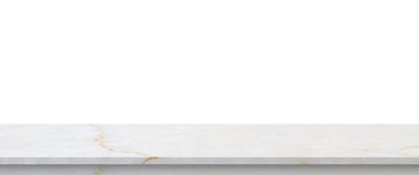 beyaz mermer taş tablo ürün gösterimi için beyaz arkaplan üzerinde izole