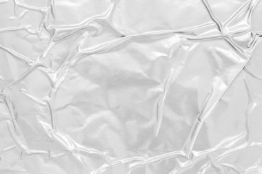 beyaz buruşmuş ve buruşmuş plastik poster dokusu arka planı