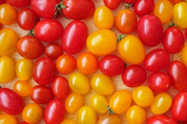 Renkli organik domates arkaplanı çeşitliliği
