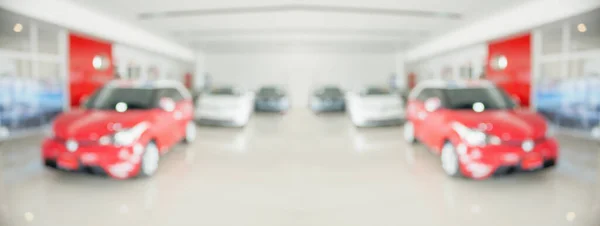 New Cars Showroom Interior Blurred Abstract Background — Stock Photo, Image