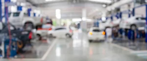 Centro Assistenza Auto Officina Riparazione Auto Sfocato Sfondo Panoramico — Foto Stock