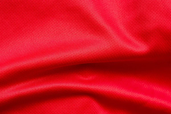 Red Sports Clothing Fabric Football Shirt Jersey Texture Background — Stock Photo, Image