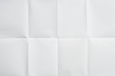 Beyaz katlanmış ve buruşmuş kağıt doku arkaplanı