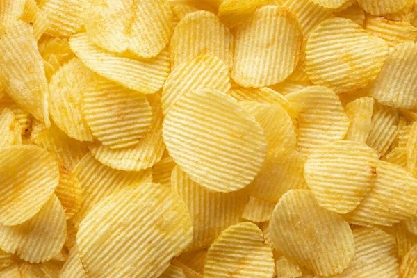 Papas Doradas Crujientes Papas Fritas Snack Textura Fondo —  Fotos de Stock