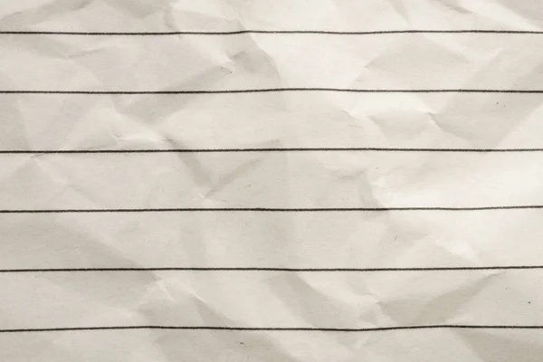 Blank Crumpled Lined Notebook Paper Texture Background — Photo