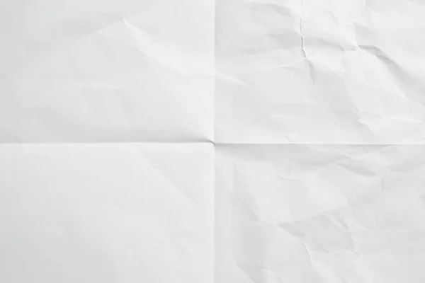 White Folded Wrinkled Paper Texture Background — Stock Photo, Image