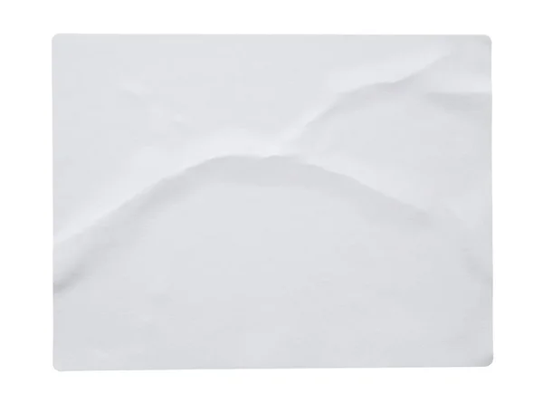 Leere Papier Aufkleber Etikett Textur Isoliert Auf Weißem Hintergrund — Stockfoto