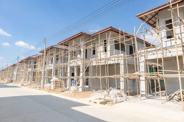 Wohnungsneubau Baugebiet Siedlungsentwicklung Arbeit — Stockfoto