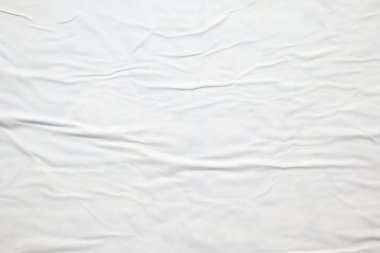 beyaz buruşmuş ve buruşmuş kağıt poster dokusu arkaplanı