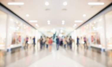 Alışveriş merkezinin arka planının soyut bulanık elbise butik görüntüsü