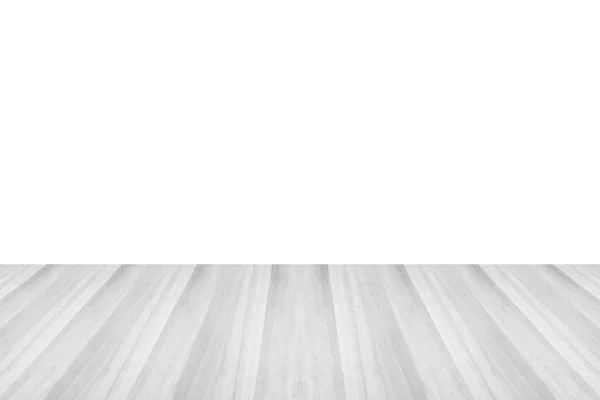 Порожня Біла Дерев Яна Стільниця Ізольована Білому Тлі — стокове фото