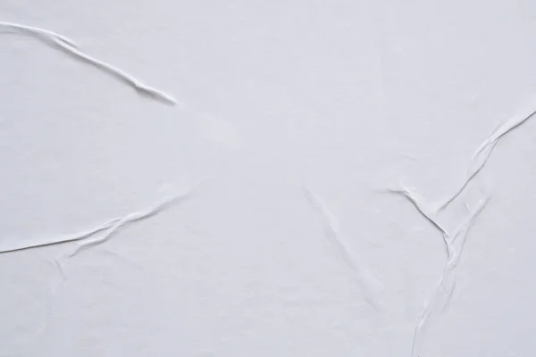 Λευκό Τσαλακωμένο Και Τσαλακωμένο Χαρτί Αφίσα Φόντο Υφή — Φωτογραφία Αρχείου