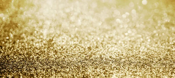 Abstract Gold Glitter Sparkle Blurred Bokeh Background — Stock Photo, Image