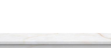 beyaz mermer taş tablo ürün gösterimi için beyaz arkaplan üzerinde izole