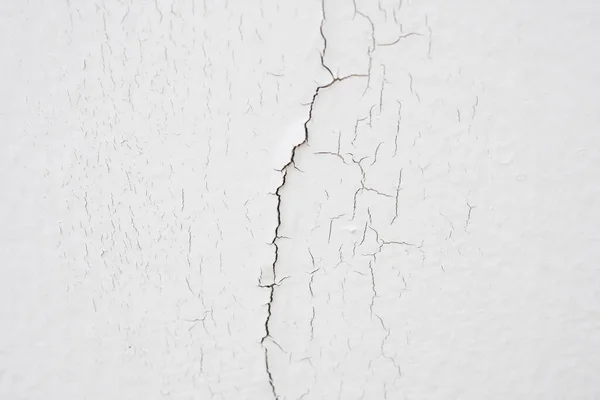 Cracked Concrete White Wall Texture Background — Photo