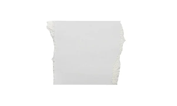 Bílý Roztržený Papír Roztržené Okraje Pruhy Izolované Bílém Pozadí — Stock fotografie