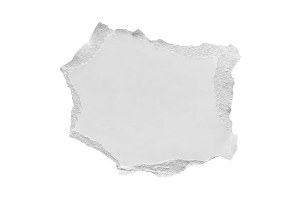 Papier Blanc Déchiré Bords Déchirés Bandes Isolées Sur Fond Blanc — Photo