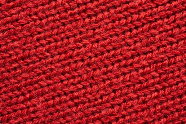 Red knitted cloth wool texture surface background