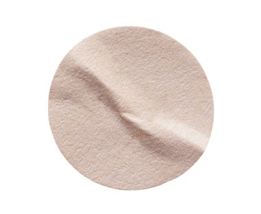 Beyaz arkaplanda izole edilmiş boş yuvarlak kağıt etiketi