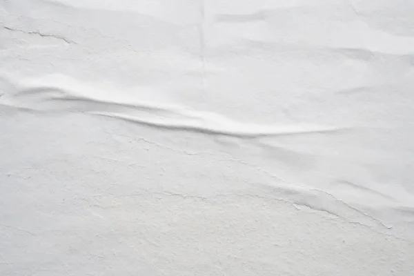 Белый Скомканный Складчатый Фон Бумажного Плаката — стоковое фото