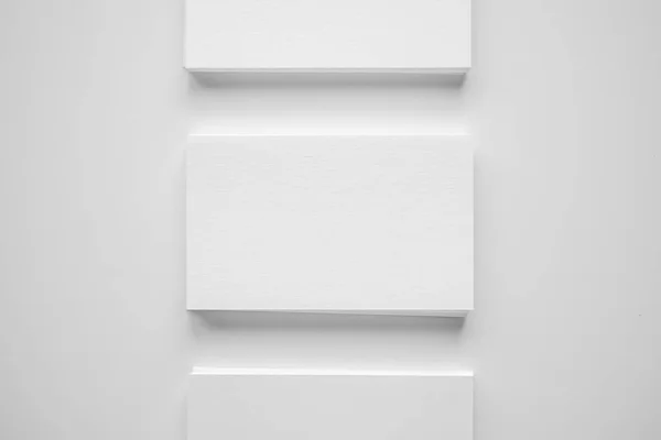 Mockup White Business Card White Background — Zdjęcie stockowe