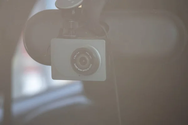 Enregistreur Vidéo Caméra Vidéosurveillance Voiture Pour Sécurité Conduite Sur Route — Photo