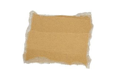 Brown Cardboard paper piece isolated on white background