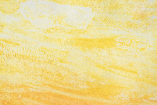 Abstrakte Gelbe Aquarell Malpapier Hintergrund Textur — Stockfoto