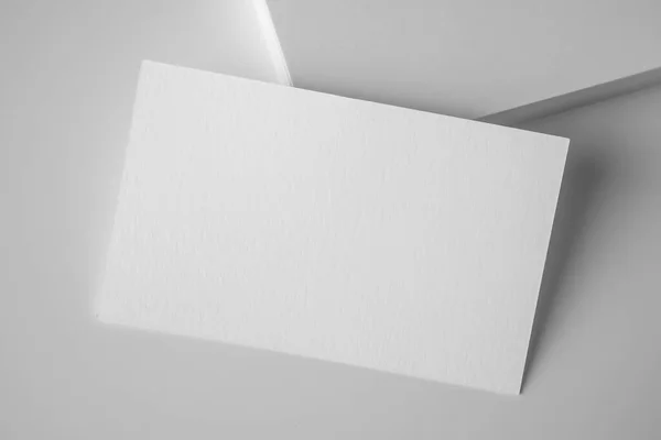 Mockup White Business Card White Background — Stockfoto