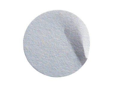 Beyaz arkaplanda izole edilmiş boş yuvarlak kağıt etiketi