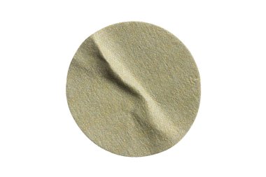 Beyaz arkaplanda izole edilmiş boş yuvarlak kağıt etiketi