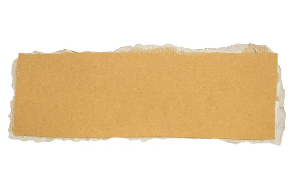 Brown Cardboard Paper Piece Isolated White Background —  Fotos de Stock